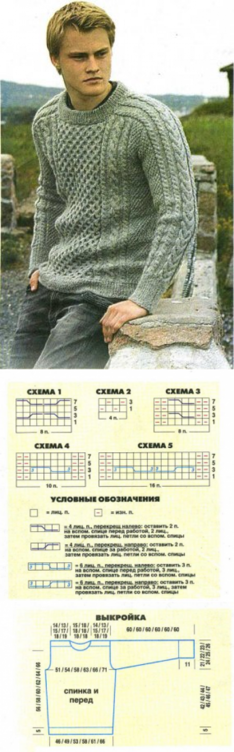 Мужской пуловер