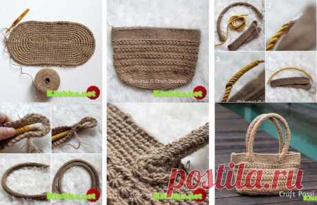 Джутовые сумки (52 фото): вязаные крючком и спицами, их описание и схема, мастер-класс. Как связать их из шпагата своими руками?