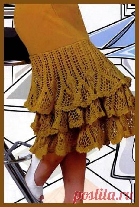 Юбка. Кайма. Схема вязания крючком. - Схемы вязания юбки - Схемы для вязания - Уроки вязания крючком - Вязание крючком, схемы для вязания крючком