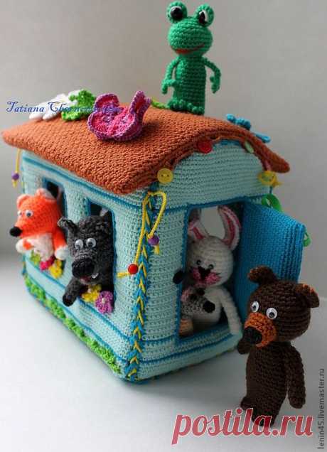 Кукольный театр ручной работы. Ярмарка Мастеров - ручная работа. Купить Пальчиковый театр Теремок. Handmade. Пальчиковый театр