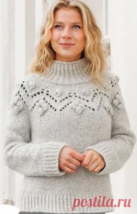 Пуловер спицами
Размеры: S - M - L - XL - XXL - XXXL
Понадобится:
Пряжа DROPS WISH (50% альпака, 33% хлопок, 17% мериносовая шерсть, 70м/50г)
500-550-600-650-700-750 г, цвет 03, light grey
Спицы:
Круговые спицы DROPS размер 8 мм, длина лески 40 см и 60-60-60-80-80-80 см.
Круговые спицы DROPS размер 7 мм, длина лески 40 и 60-60-60-80-80-80 см.
Чулочные спицы DROPS размер 7 и 8 мм.
Для вязания может быть использована техника MAGIC LOOP, в этом случае понадобятся только кру...