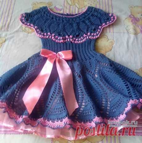 Как связать платье на девочку крючком. Пошаговая инструкция, схема и описание, фото и видео уроки для начинающих. Детские платья крючком мастер класс для начинающих Детское платье крючком на 1 годик