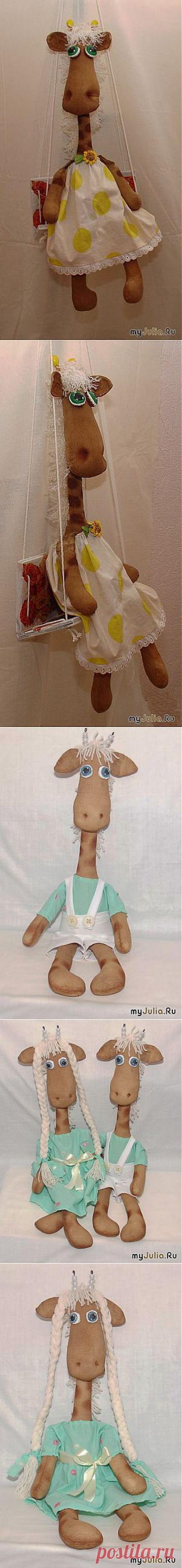 Шьем ароматные игрушки: забавные кофейные жирафики. Выкройка.