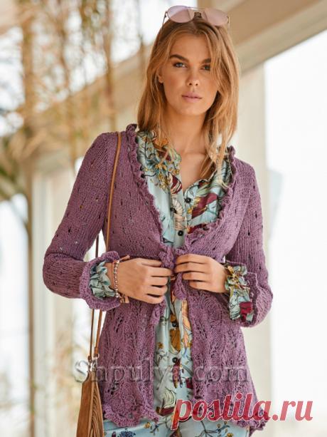 Ажурный кардиган с кружевными оборками - SHPULYA.com