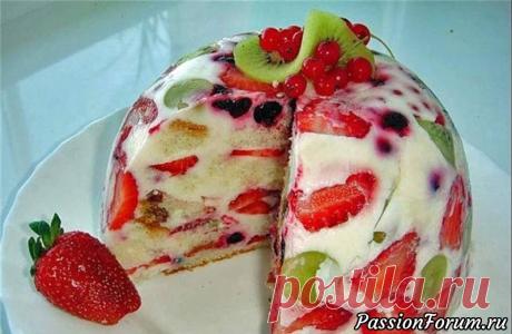 Фруктовый торт (без выпечки).