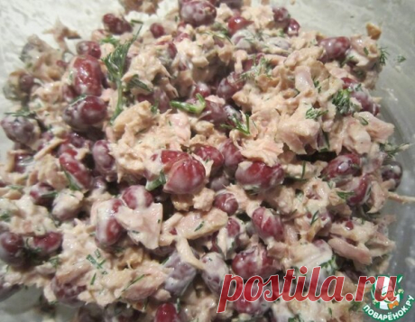 Салат из консервированного тунца с фасолью | ПОВАРЁНОК.РУ | Яндекс Дзен