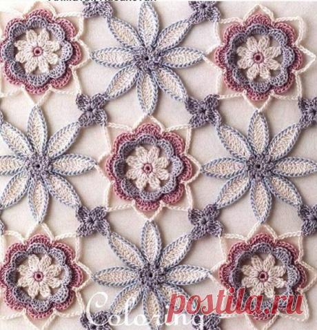 Мотивы крючком. Схемы.