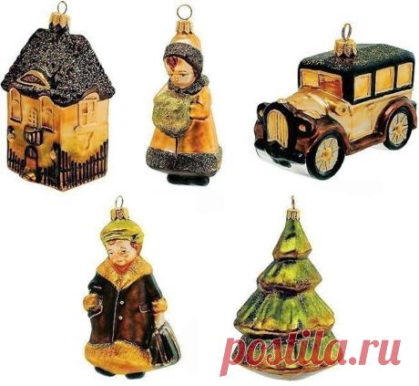 Collectible Vintage Glass Christmas Ornament Set Children | Etsy