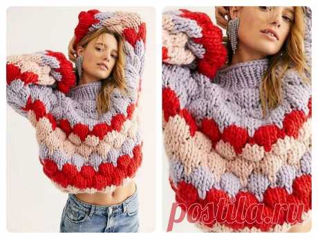 Джемперы из толстой пряжи: вязажется быстро, выглядит современно | Вяжем вместе! | Яндекс Дзен
