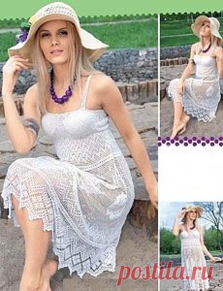 Сарафан крючком 1,2 — тонкая работа