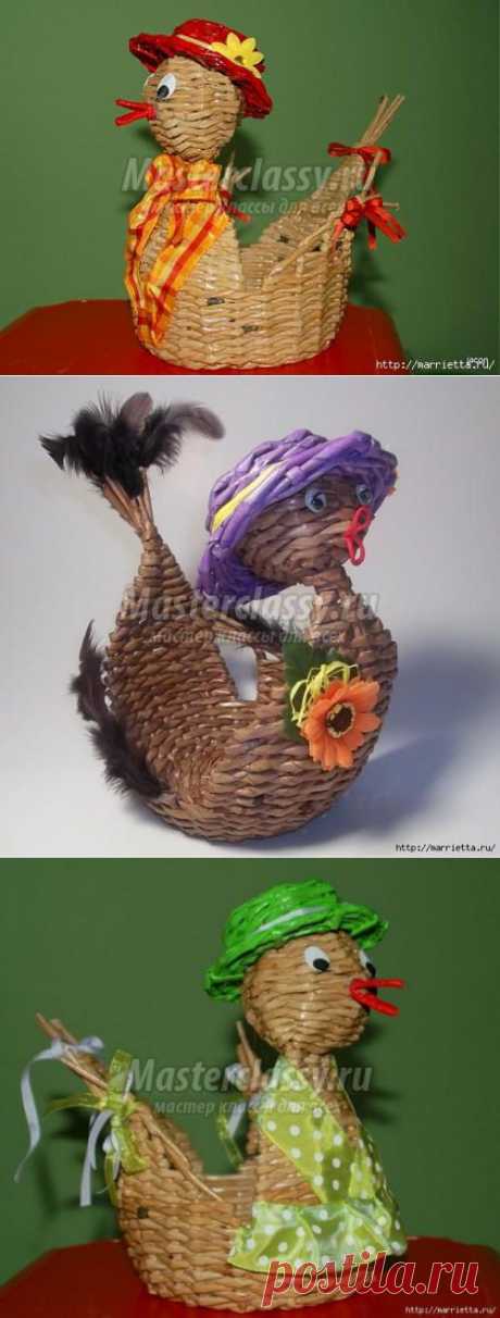 Плетение из газет. Пасхальные курочки. Фото мастер-класс / Мастерклассы Блоги