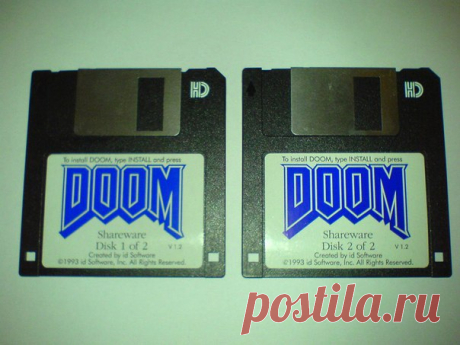 Первая часть DOOM вмещалась на двух дискетах