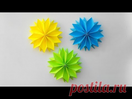 Цветы из бумаги к 8 марта Детская поделка оригами к празднику