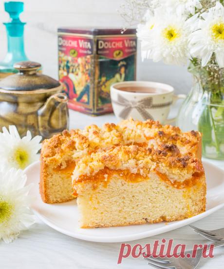 Абрикосовый пирог со штрейзелем на творожном тесте - вкусные проверенные рецепты, подбор рецептов по продуктам, консультации шеф-повара, пошаговые фото, списки покупок на VkusnyBlog.Ru