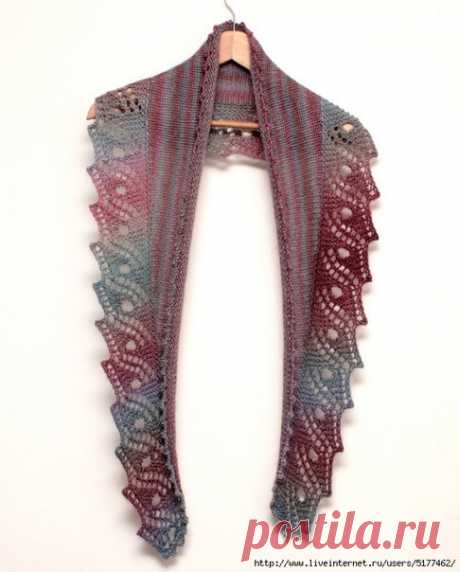 ФИШЮ АЖУРНЫЙ ЗАВИТОК СПИЦАМИ.