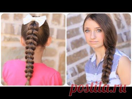 Косичка сердечком вниз How to create a Pull-Through Braid | Easy Braided Hairstyles - YouTube