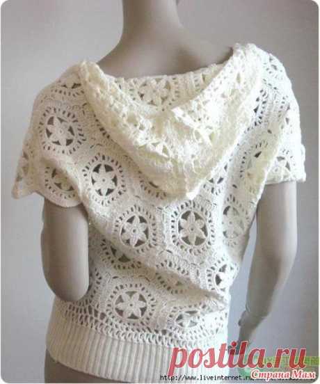 Тинейджерский джемперок с капюшоном - ВЯЗАНИЕ крючком для детей и родителей(СХЕМЫ) - Страна Мам