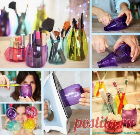 Как сплести корзину из пластиковой бутылки - море идей