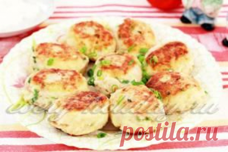 Картофельные котлеты с сыром и ветчиной