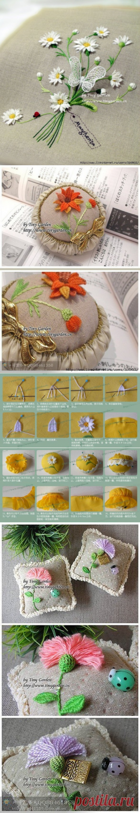 Объемная вышивка по трикотажу