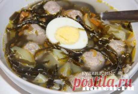 Суп с фрикадельками и морской капустой | Харч.ру - рецепты для любителей вкусно поесть