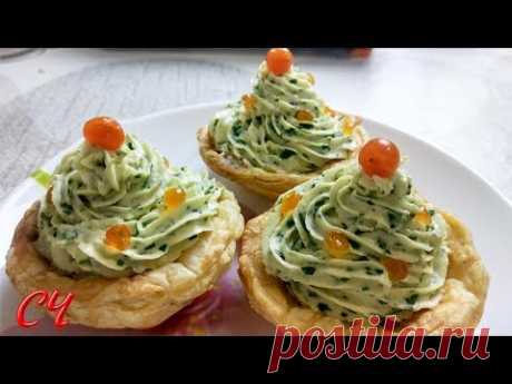 Новогодняя Закуска- Тарталетки " Елочка "