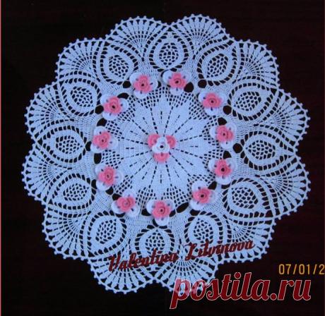 Красивое вязание | Салфетка крючком