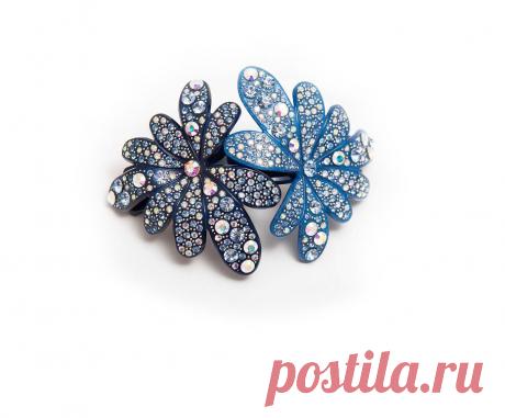 Заколка для волос - Стразы - голубой - Д10,5 x Ш8 | Westwing Интерьер & Дизайн