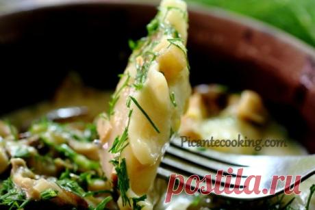 Вареники с картофелем с грибным соусом, версия "люкс" | Picantecooking