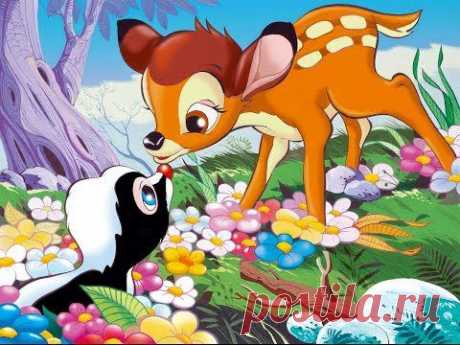 Мультфильмы. Сказки Диснея: "Пиноккио", "Бэмби" и "101 Далматинец".