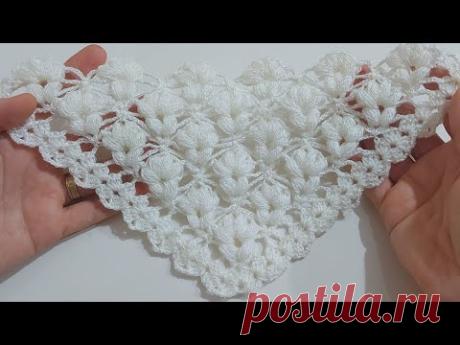 Jak szydełkować trójkątny szal / łatwe szydełkowe wzory szalików / szydełkowy szal