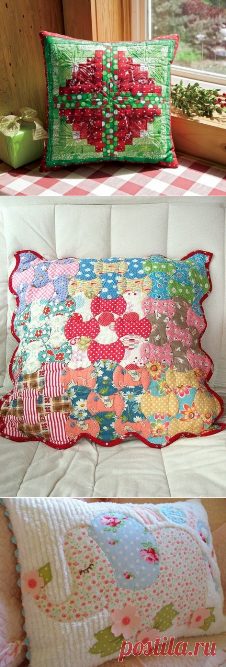 ДЕКОРАТИВНЫЕ ПОДУШКИ В ЛОСКУТНОМ СТИЛЕ