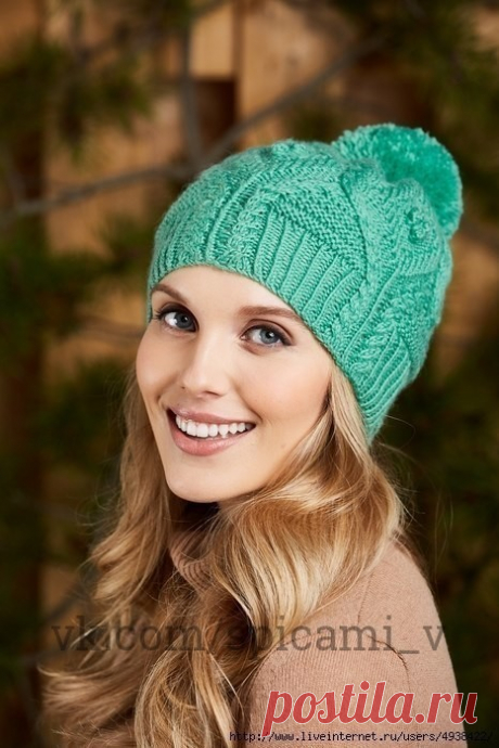 Вязаная шапка "Birgitz". 
Плотность вязания:
20 петель и 29 рядов = 10 см лицевой глади, выполненной спицами № 3.75;
24 петли и 36 рядов = 10 см рисунка вязания, выполненного спицами № 3.75.
Замечание:
Шапка вяжется снизу вверх.
При выполнении убавлений для верхней части шапки при необходимости перейти на вязание обоюдоострыми спицами.
Начало вязания
Нижний край:
Спицами № 3.25 набрать 120 петель.
Осторожно соединить петли в круговой ряд. Поместить маркер в начало ряд...