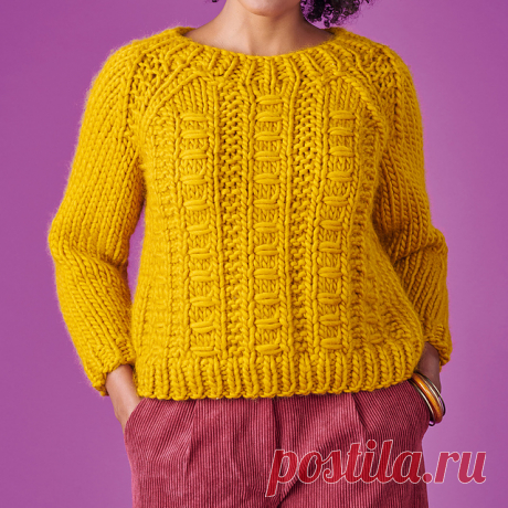 Женский джемпер спицами из толстой пряжи Robinia - Портал рукоделия и моды