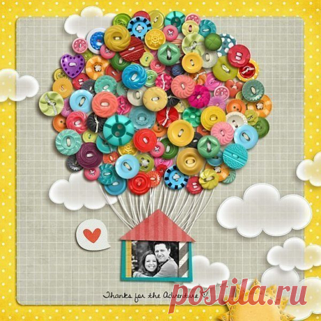 Скрапбукинг с пуговками / Детская комната / Модный сайт о стильной переделке одежды и интерьера