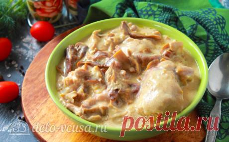Фрикасе из курицы с грибами, пошаговый рецепт с фото