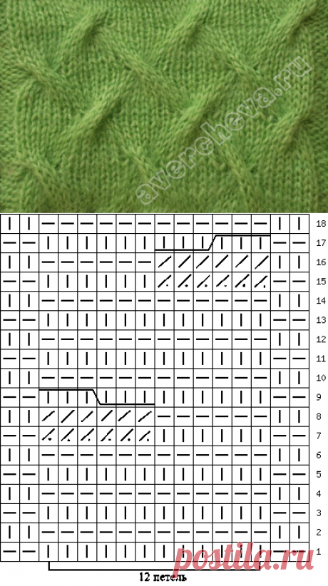 коса и з жгутов со снятыми петлями | каталог вязаных спицами узоров