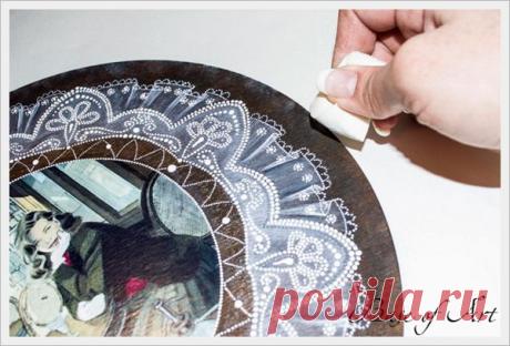 Точечная роспись. Часы "Мечты о Париже". (мастер-класс) | ЖЕНСКИЙ МИР