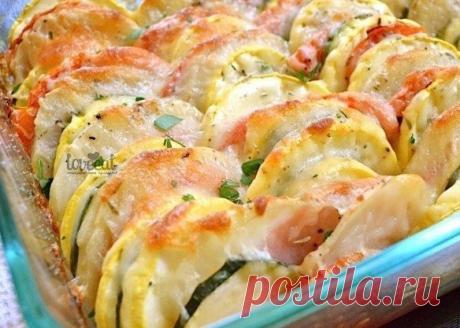 Весенняя радуга: разноцветные овощи, запеченные с сыром | Готовим вместе