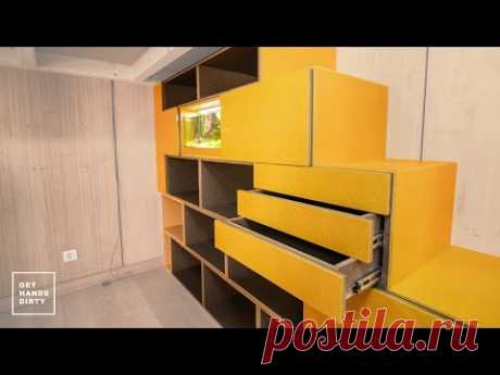 Loft Bed // Work Space : Door Fronts, Aquarium Module and Stairs - Ep. 3