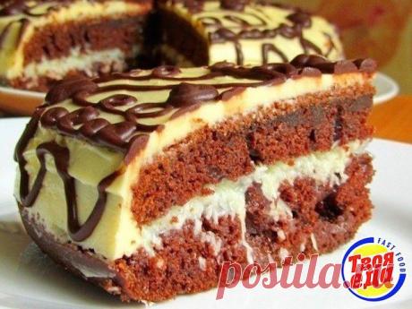 Шоколадно-кокосовый торт