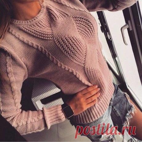 Красивый узор для пуловера и не только. Схема