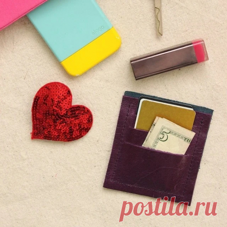 Очень просто: мини-кошелёк из кожи — Мастер-классы на BurdaStyle.ru