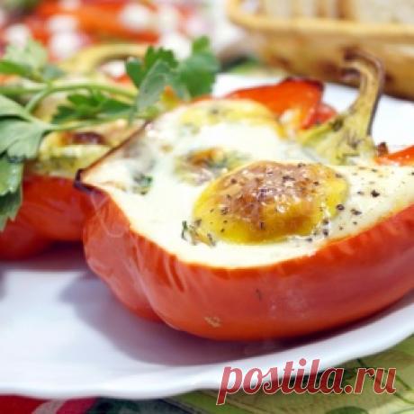 ЗАКУСОЧНЫЙ ДЕНЬ. Перец в духовке с сыром и яйцом