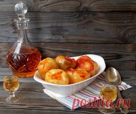 Закусочный фаршированный перец - заготовки на зиму