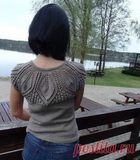 Очаровательная кофточка спицами