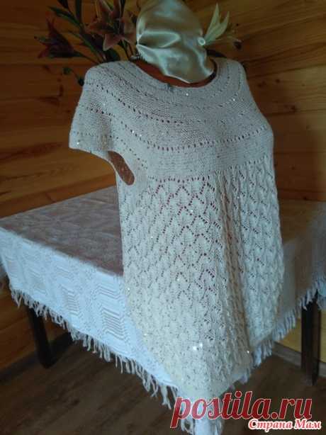 Топ-2 из итальянской пряжи с пайетками - Вязание - Страна Мам