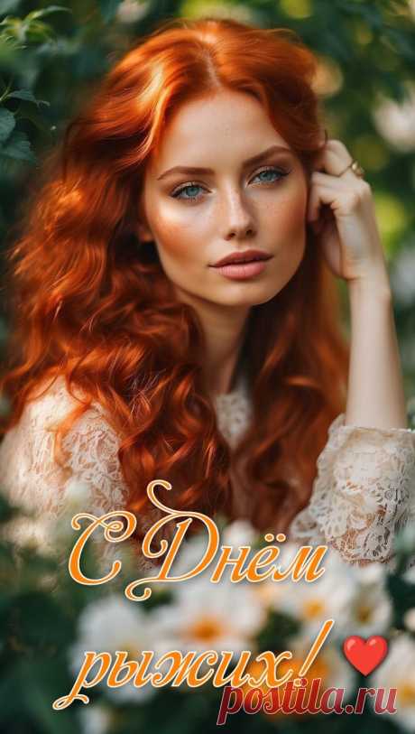 С днем рыжих поздравляю,
Всегда быть в центре внимания желаю.
Как яркий лучик светить своей улыбкой,
Эффектными волосами, как золотая рыбка. Открытки на День Рыжих!