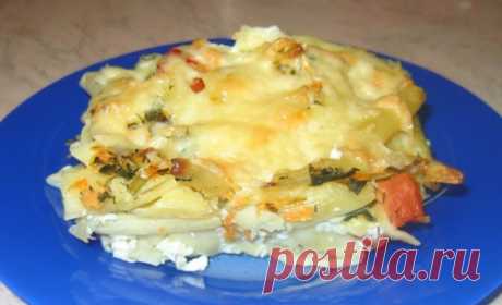 Запеканка из макарон с овощами!