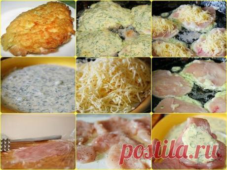 Куриные отбивные с сыром